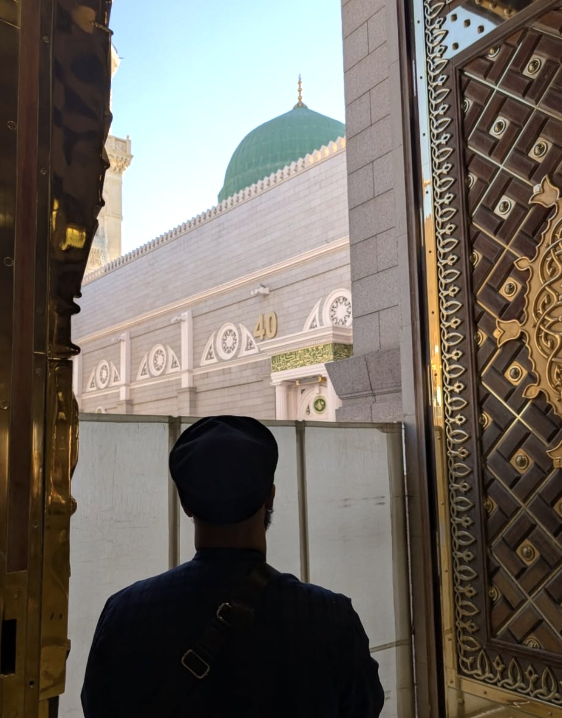 Looking toward the Green Dome in Madinah